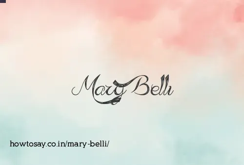 Mary Belli