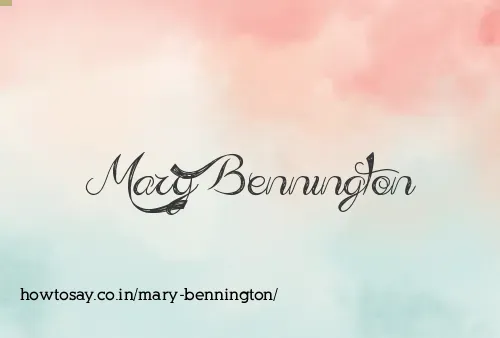 Mary Bennington