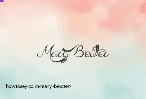 Mary Beutter