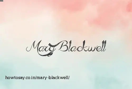 Mary Blackwell