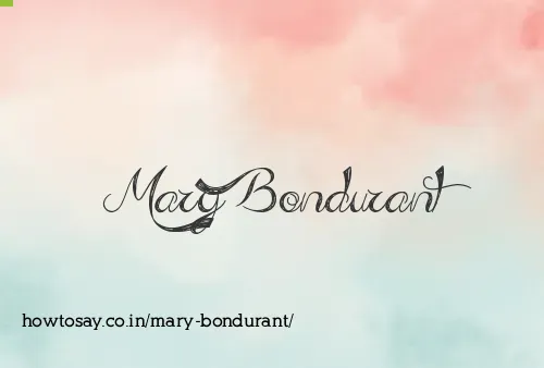 Mary Bondurant