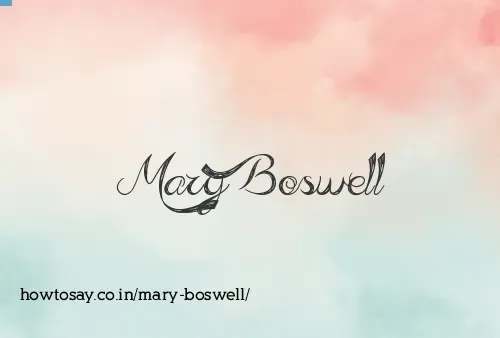 Mary Boswell