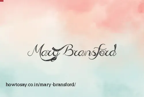 Mary Bransford