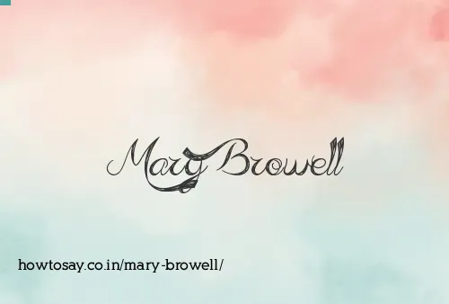 Mary Browell