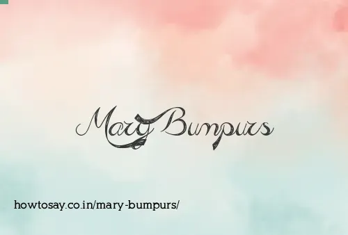 Mary Bumpurs