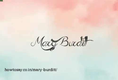 Mary Burditt