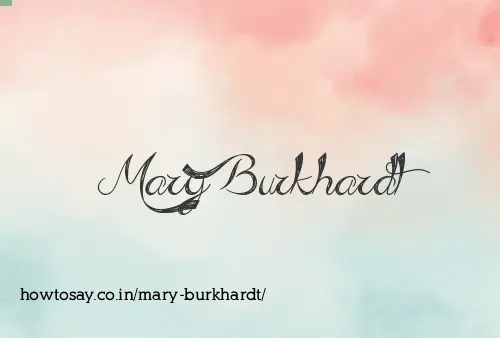 Mary Burkhardt