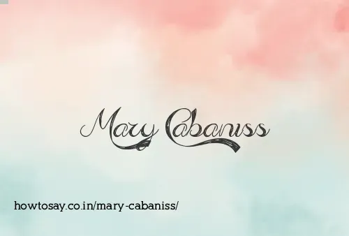 Mary Cabaniss