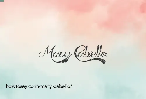 Mary Cabello