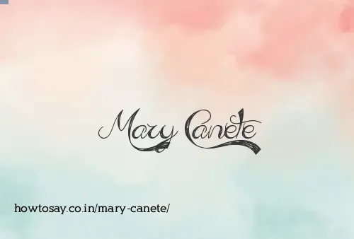 Mary Canete