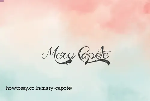 Mary Capote