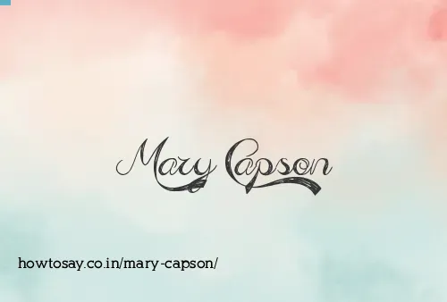 Mary Capson