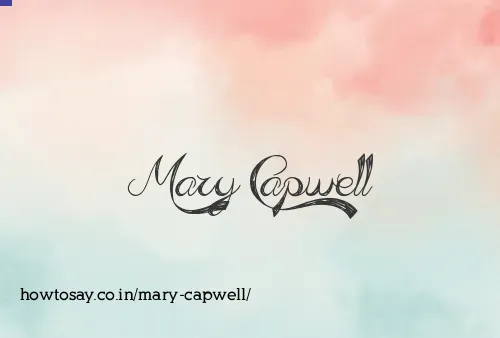 Mary Capwell
