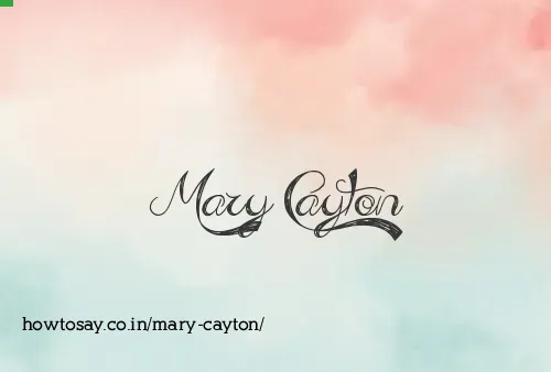 Mary Cayton
