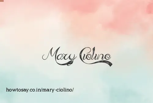Mary Ciolino