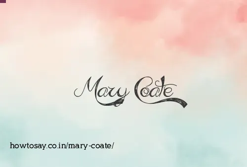 Mary Coate