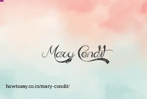 Mary Condit