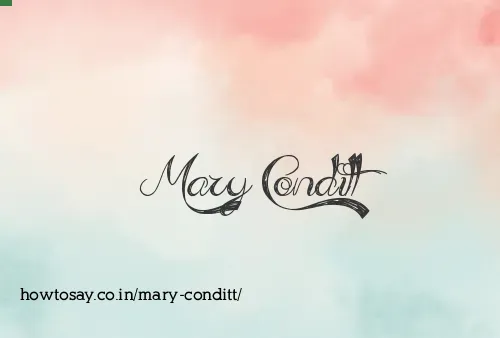 Mary Conditt