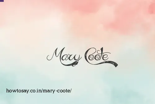 Mary Coote