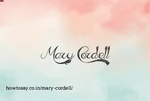 Mary Cordell