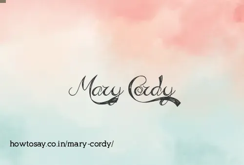 Mary Cordy