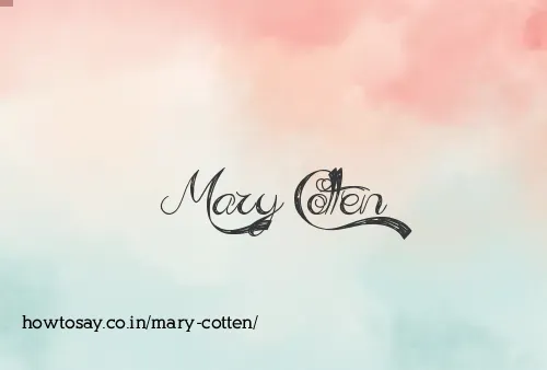 Mary Cotten