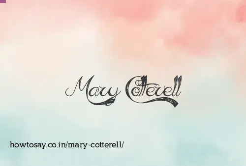 Mary Cotterell
