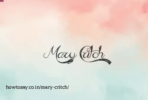 Mary Critch