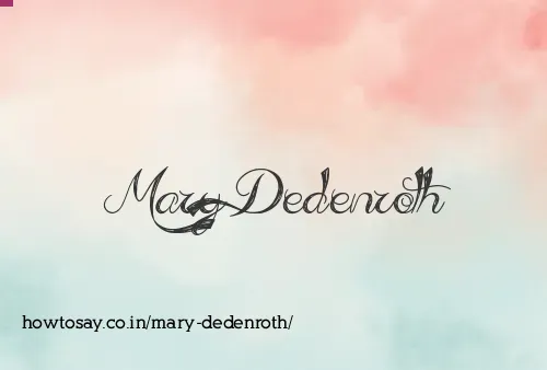 Mary Dedenroth