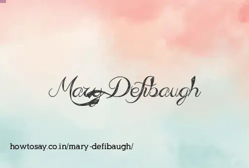 Mary Defibaugh