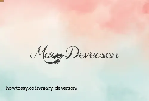 Mary Deverson