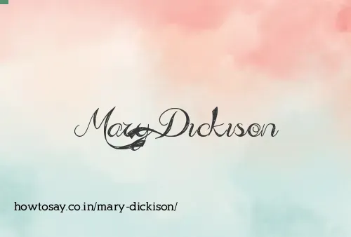Mary Dickison