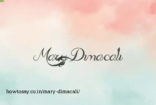 Mary Dimacali