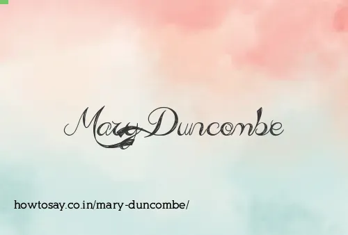 Mary Duncombe