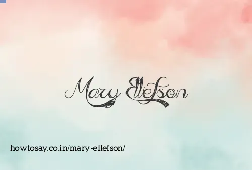 Mary Ellefson