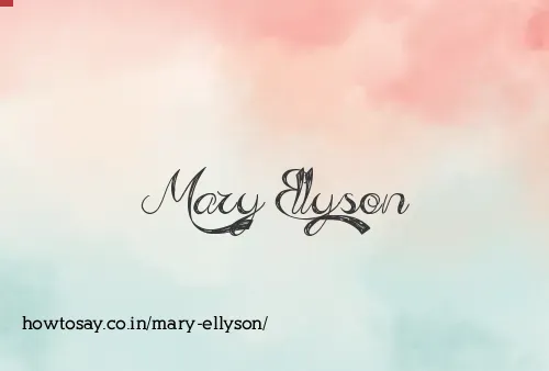 Mary Ellyson
