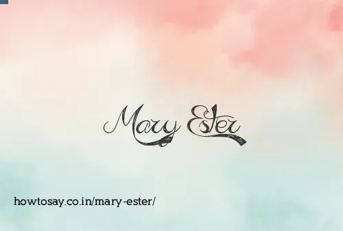Mary Ester