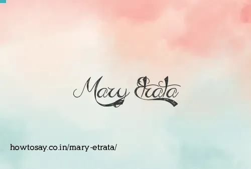 Mary Etrata