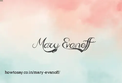 Mary Evanoff