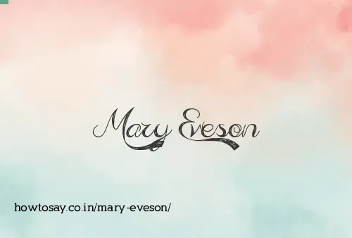 Mary Eveson