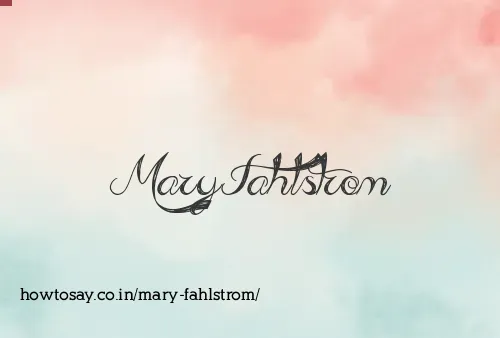 Mary Fahlstrom