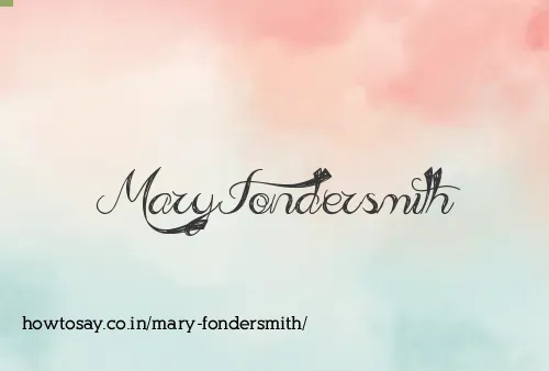 Mary Fondersmith