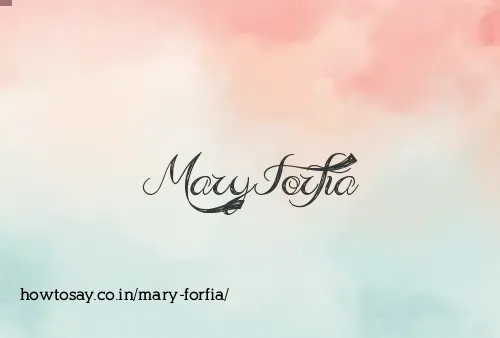 Mary Forfia