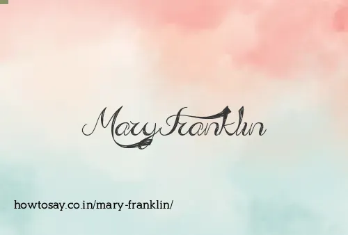 Mary Franklin