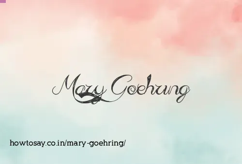 Mary Goehring