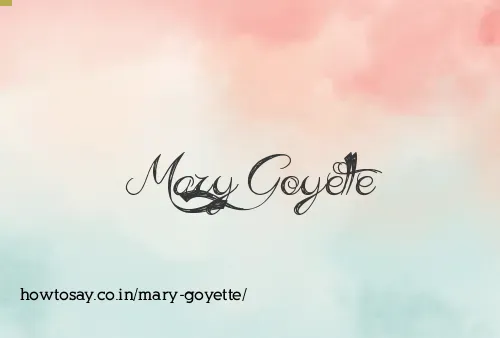 Mary Goyette