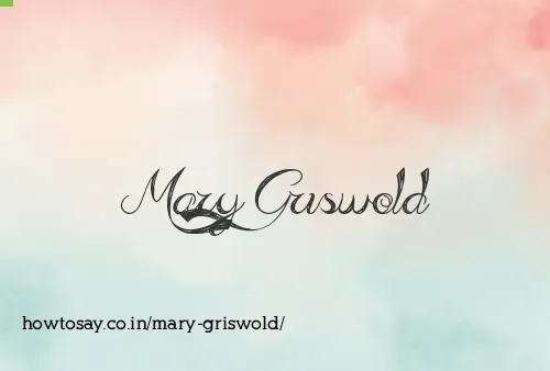 Mary Griswold