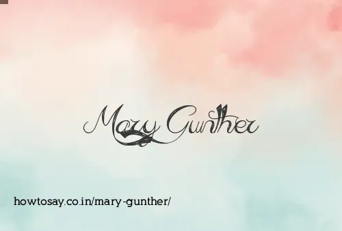 Mary Gunther