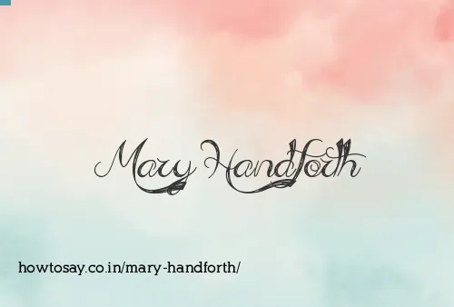 Mary Handforth