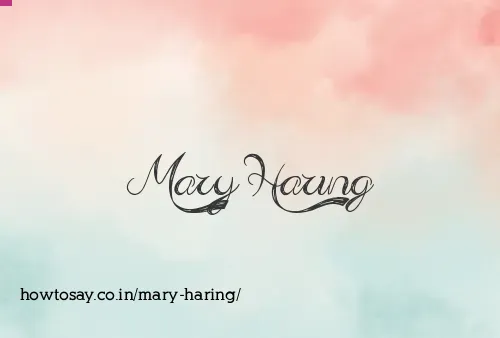 Mary Haring